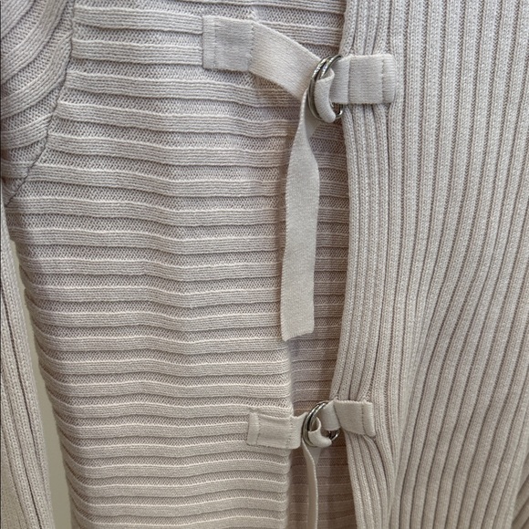 CAbi Women's Cream Ribbed Crewneck Sweater - Picture 5 of 8